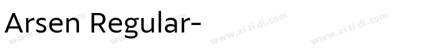 Arsen Regular字体转换